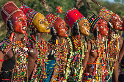 Courtship Dance Sudosukai - Wodaabe people celebrating the Gerewol festival Buy Print