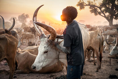 Kissing the Sun Portrait of a Mundari boy © Roberto Pazzi