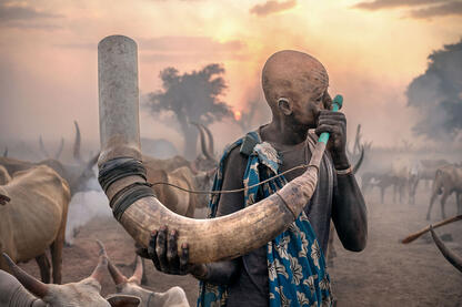 The End of the Day Portrait of a Mundari tribesman © Roberto Pazzi