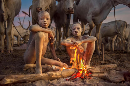 The Morning Fire Mundari children Buy Print
