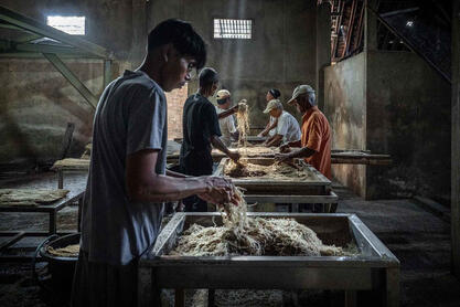 Threads of Life People at work in a noodle factory © Roberto Pazzi