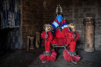 Zauli Mask Portrait of a performer for the Zauli dance, from the Guro ethnic group © Roberto Pazzi