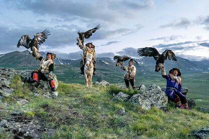 The Kingdom of Eagles Group of Kazakh eagle hunters © Roberto Pazzi
