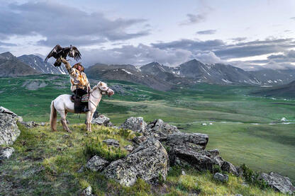 The Kings of the Mountains Portrait of a Kazakh eagle hunter © Roberto Pazzi
