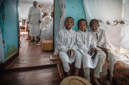 Leaders of Tomorrow Portrait of young 'mpiandries' at the 'toby' revival center © Roberto Pazzi