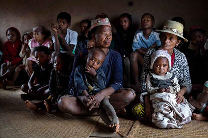 Tanala People A group of Tanala people gathered in the village hall hut © Roberto Pazzi