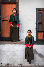 The Students Portrait of young students in a Dzong © Roberto Pazzi
