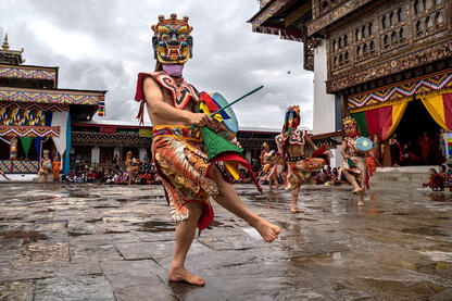 The Tenth Day Portrait of a dancer for the Tshechu during his performance © Roberto Pazzi