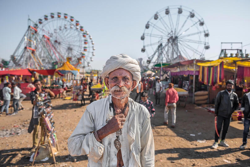 The Man at the Fair Portrait of an elerly man at the Baneshwar fair © Roberto Pazzi