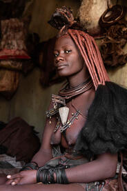 Himba Style Portrait of a Himba girl in traditional attire © Roberto Pazzi