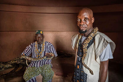 The Temple of Pythons Portrait of the priests of the Temple of the Pythons © Roberto Pazzi
