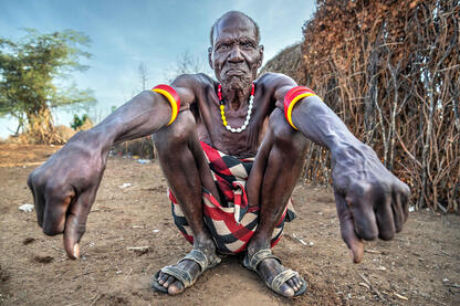 The Chief Portrait of a Nyangatom elder © Roberto Pazzi