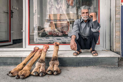 The Butcher Portrait of a butcher in front of his shop © Roberto Pazzi
