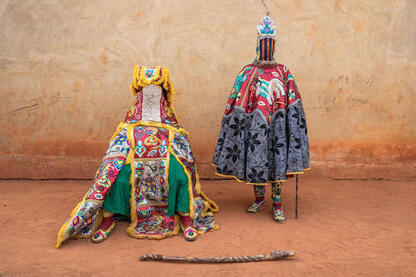 Egungun Masks The mask represents the spirits of the ancestors who return to guide and protect the living © Roberto Pazzi